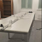 White 10-seater Office Hot desk Solution - 500cm x 110cm