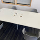 White Bank of 4 Bench Desk