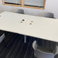 White Bank of 4 Bench Desk 280cm x 160cm