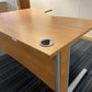 Wood finish L shape Corner Desk 160cm w x 120cm dx 73cm h With Cantilever Metal Legs