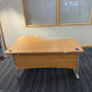 Wood finish L shape Corner Desk 160cm w x 120cm dx 73cm h With Cantilever Metal Legs