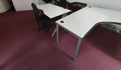 White wood  Left Hand Side Office Desk L shape desk 200cm x 160cm x 73cm