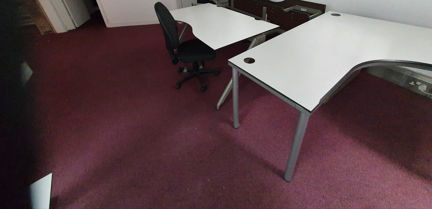 White wood  Left Hand Side Office Desk L shape desk 200cm x 160cm x 73cm