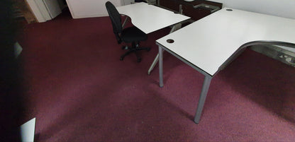 White wood  Left Hand Side Office Desk L shape desk 200cm x 160cm x 73cm