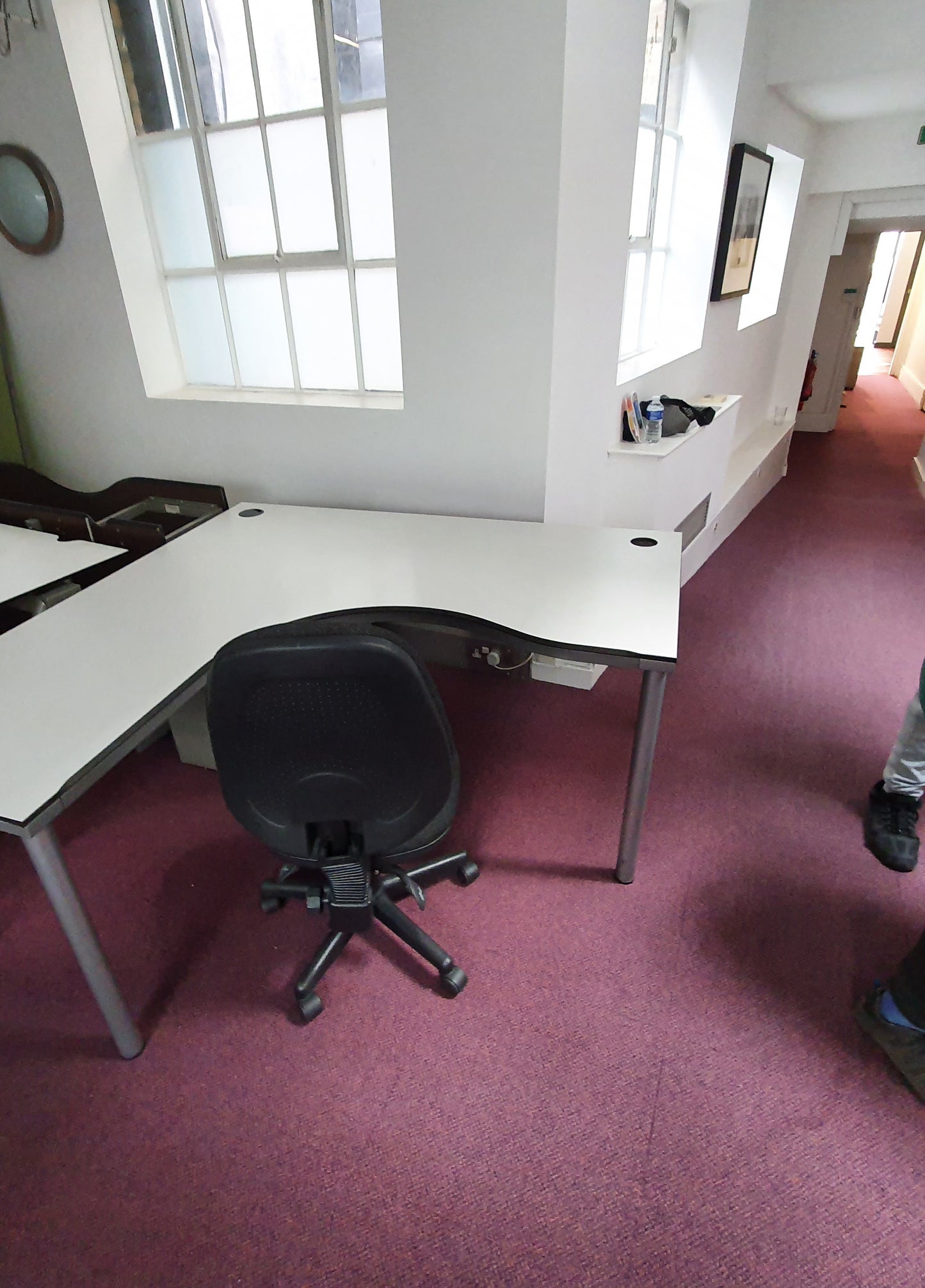 White wood  Left Hand Side Office Desk L shape desk 200cm x 160cm x 73cm