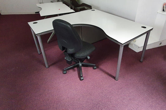 White wood  Left Hand Side Office Desk L shape desk 200cm x 160cm x 73cm