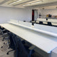 Used Architect Office Hot Desk 6 person in White- 450cm x 186cm