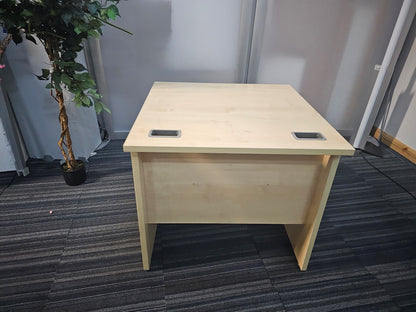 Compact office desk with 2 cable ports
