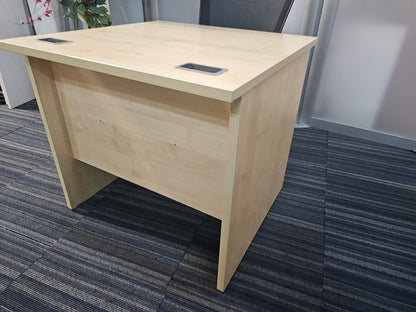 Small office desk with 2 cable ports