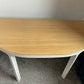 Ikea Bekant Semi-Circle Desktop in Wood and White Finish