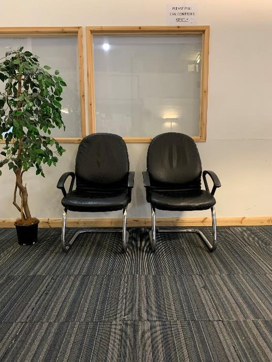 Leather Cantilever Chairs