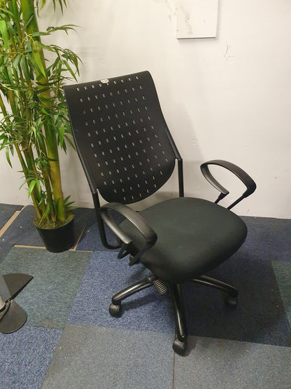 Black high back executive swivel desk chair