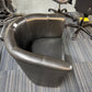 Used leather armchair in black