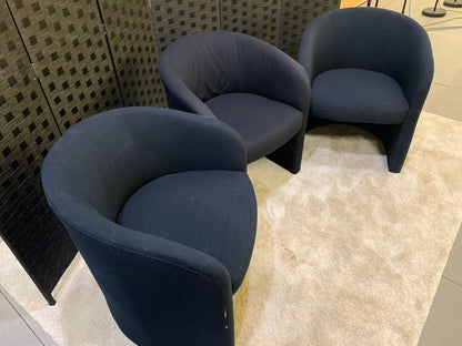 Used Black Fabric Reception Breakout Tub Chair Armchair