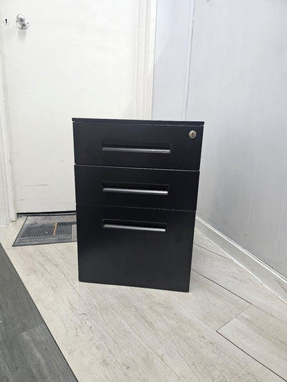 Small cabinet, under desk drawer in black H 57.5 cm W 40cm D 50cm