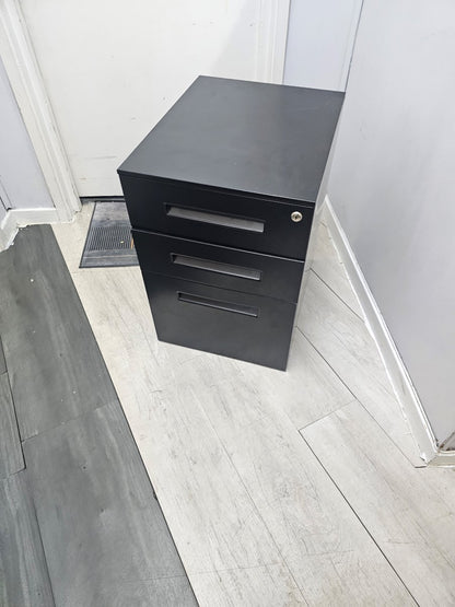 Small cabinet, under desk drawer in black H 57.5 cm W 40cm D 50cm