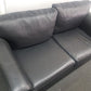 Black Real Genuine 2/3 seater Leather sofa couch