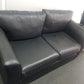 Black Real Genuine 2/3 seater Leather sofa couch