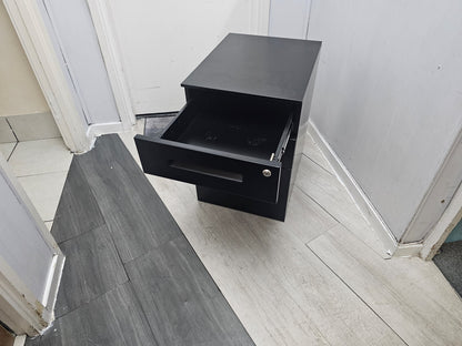 Small cabinet, under desk drawer in black H 57.5 cm W 40cm D 50cm