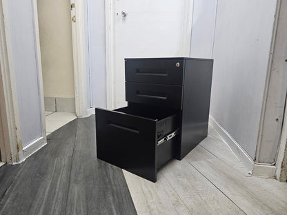 Small cabinet, under desk drawer in black H 57.5 cm W 40cm D 50cm