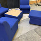 Pre-owned Modula Sofa Chair/s Blue with Coffee Table