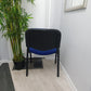 Blue office stacking black frame reception four leg meeting classroom conference chairs