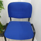 Blue office stacking black frame reception four leg meeting classroom conference chairs