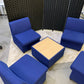 Pre-owned Modula Sofa Chair/s Blue with Coffee Table