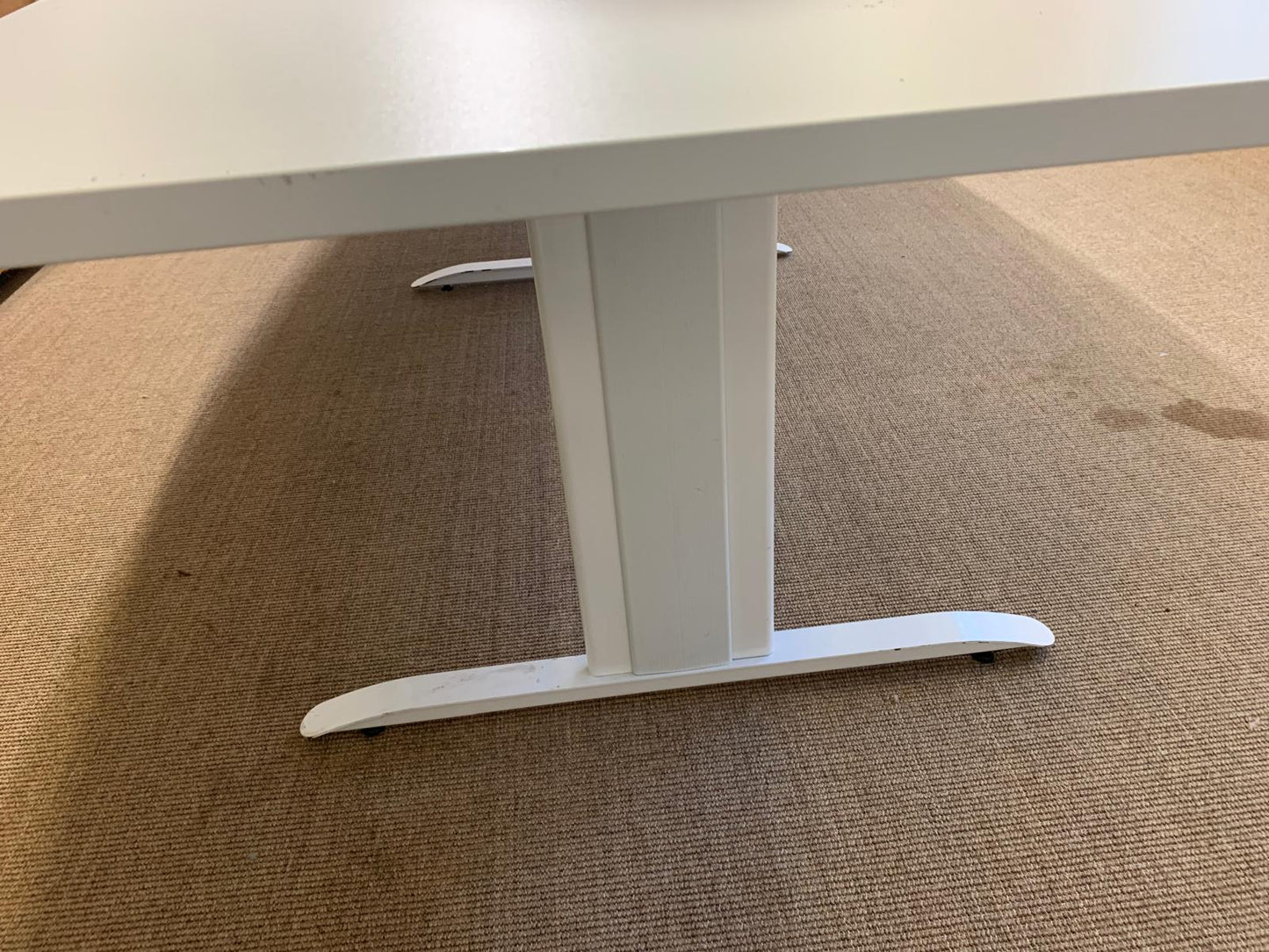 Used White Boardroom Conference Meeting Table W 350cm x D 120cm x 73cm H