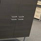 Pre-owned Brown 2 storey office cabinet 4 door 100cm w x 44cm d x 120cm h