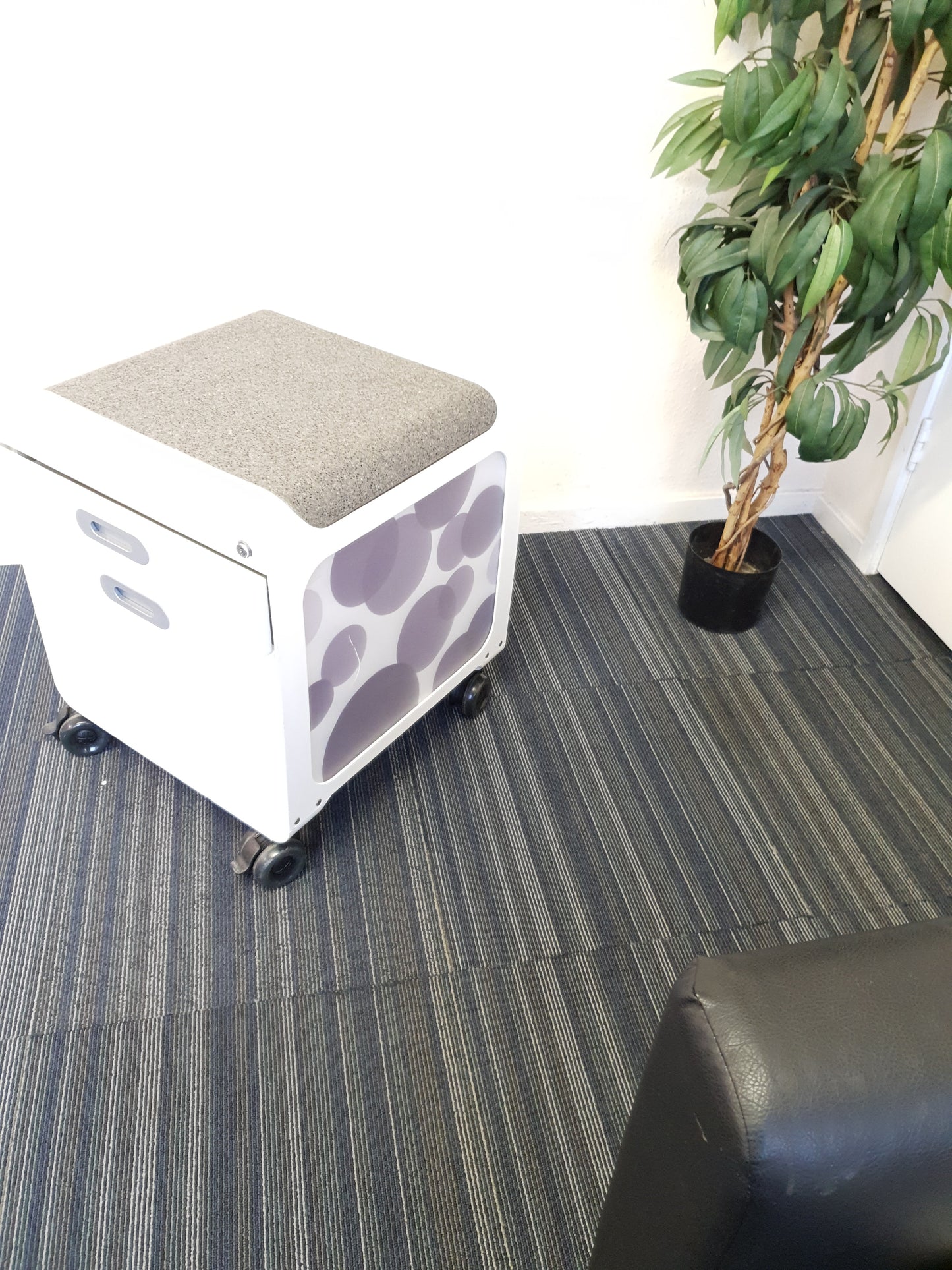 Under desk pedestal, drawers with integrated seat pad W 48cm  x D 50cm x H 58cm