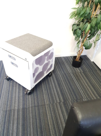 Under desk pedestal, drawers with integrated seat pad W 48cm  x D 50cm x H 58cm