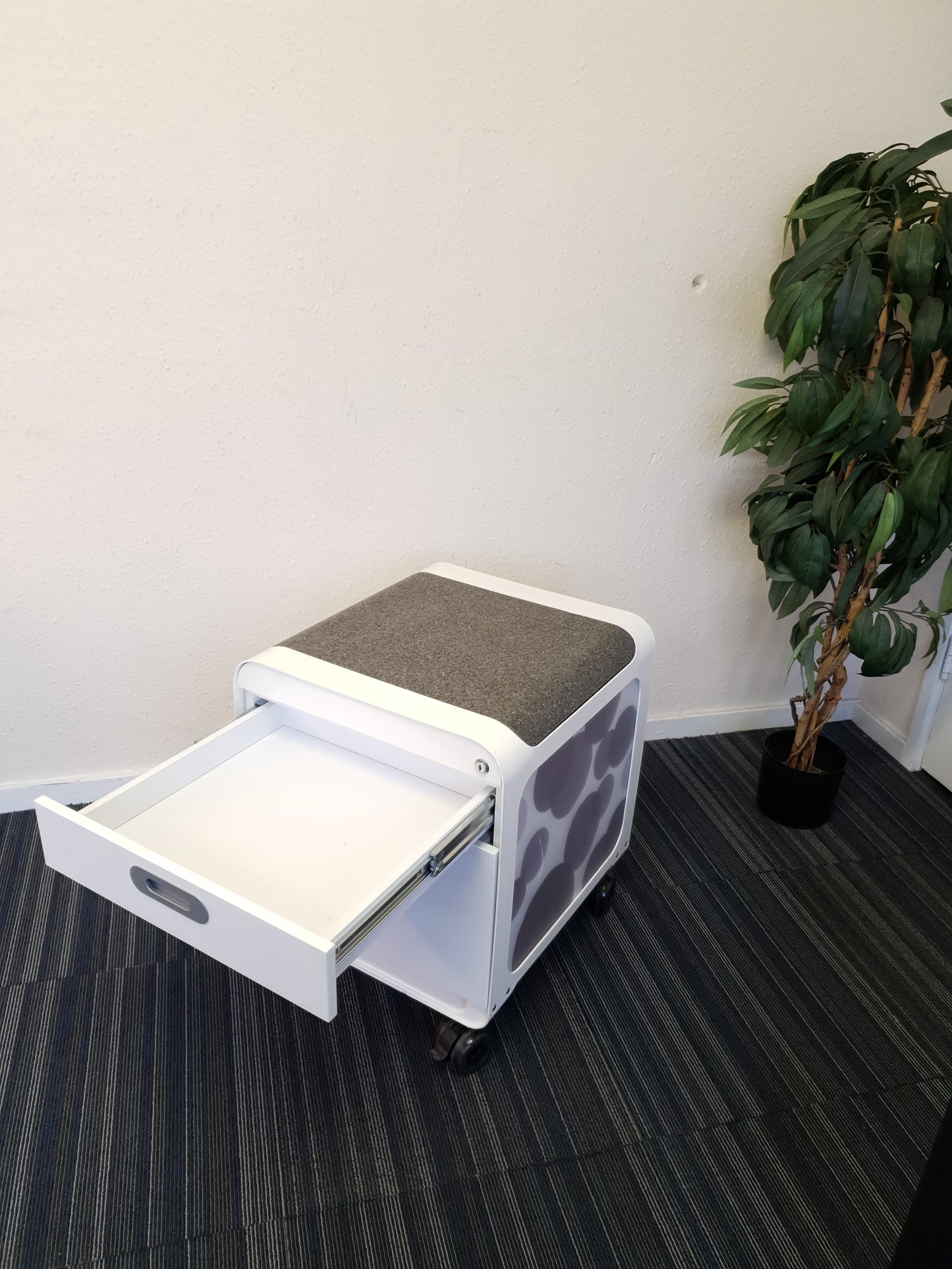 Under desk pedestal, drawers with integrated seat pad W 48cm  x D 50cm x H 58cm