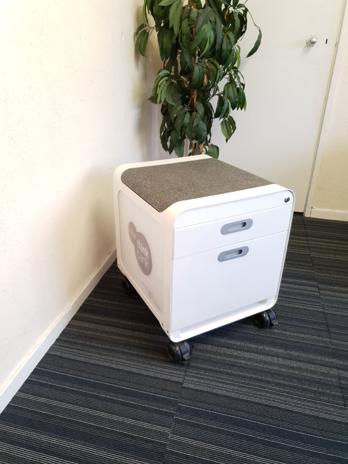 Under desk pedestal, drawers with integrated seat pad W 48cm  x D 50cm x H 58cm