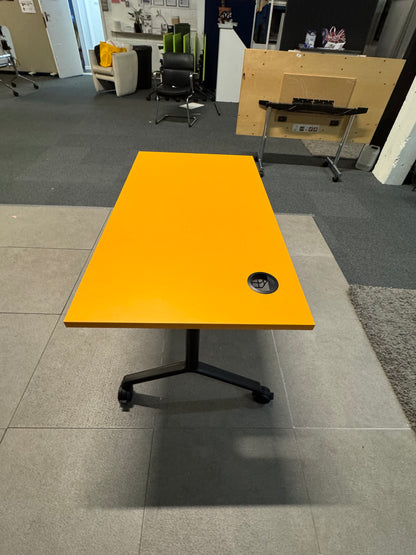 Verco Folding Colour Office Table Mobile orange conference Desk 120cm x 65cm