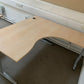Secondhand Beech Single Curved Desk 140cm x 80cm x 100