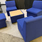Pre-owned Modula Sofa Chair/s Blue with Coffee Table
