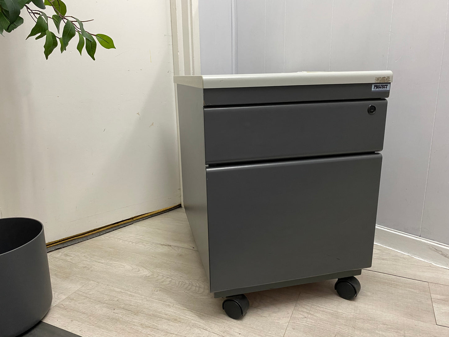 2 drawer mobile drawers in dark grey D57CM W42CM