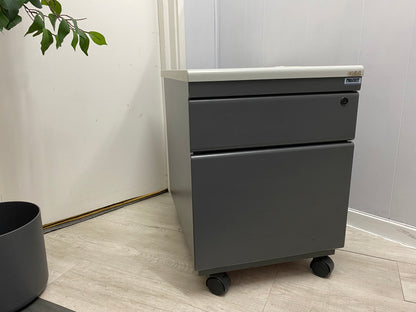 2 drawer mobile drawers in dark grey D57CM W42CM