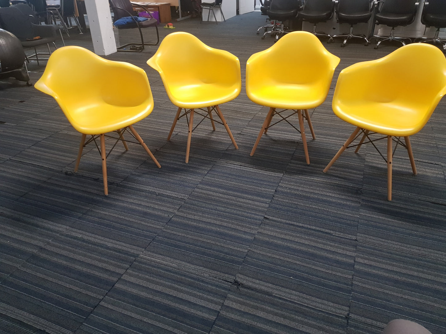 Plastic Eiffel Armchair in Mustard