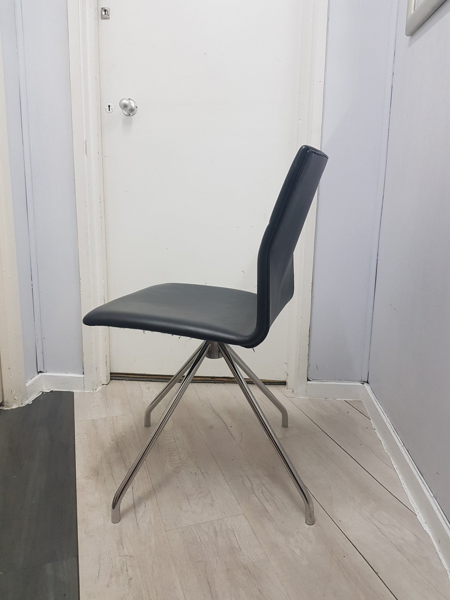 Stick Chair in black in leather