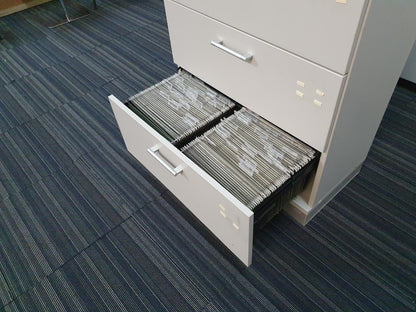 KINNARPS Pale Grey 4 DRAWER LATERAL FILING CABINET 80cm x 42.5cm H:133.4cm