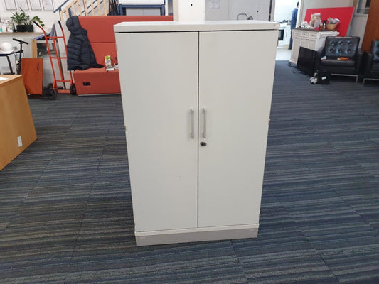 Used cabinet office white 2 door 150cm height …Not this one but similar