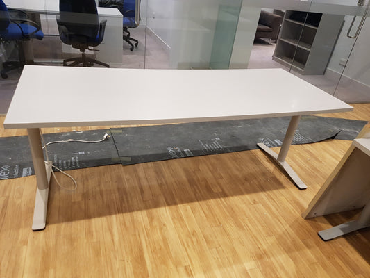 Single grey extra large desk w 210cm x d 80cm x h 73cm
