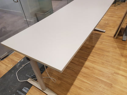Single grey extra large desk w 210cm x d 80cm x h 73cm