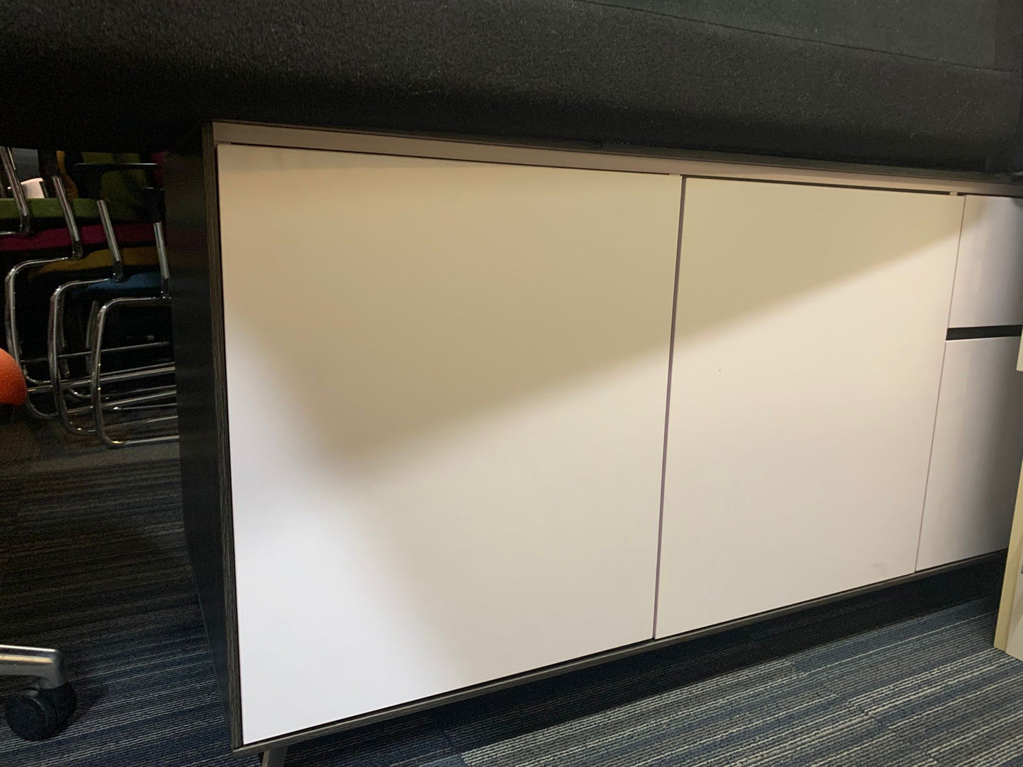 Pre-owned Dark Wood Executive Desk with Return L shape