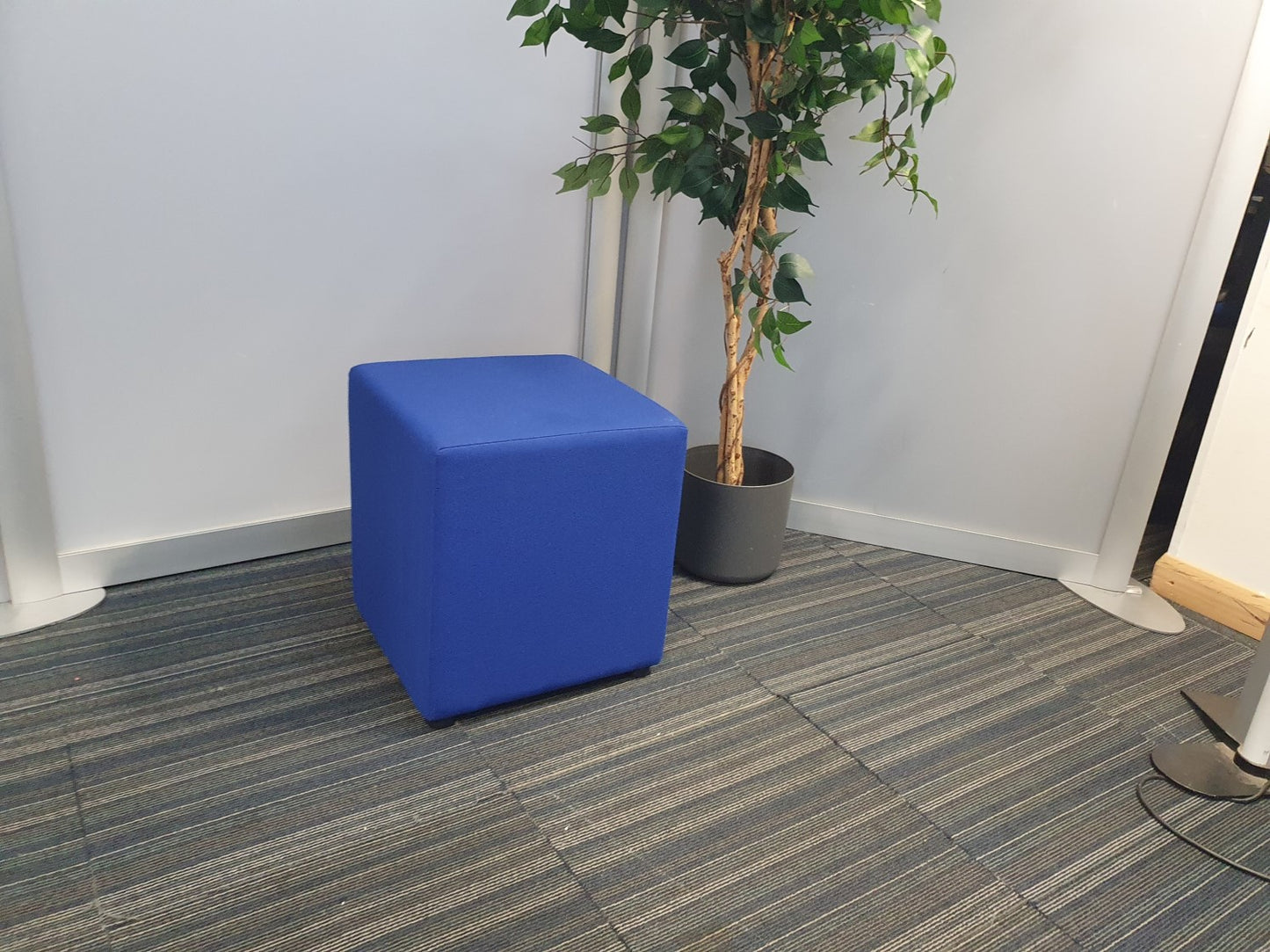 Blue Cube Reception Stool