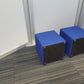 Blue Cube Reception Stool