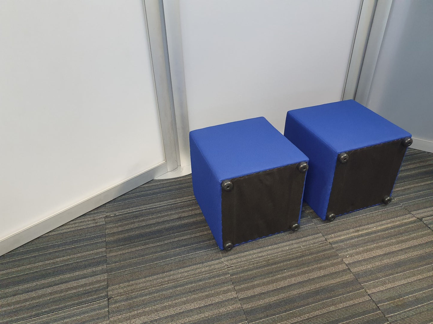 Blue Cube Reception Stool