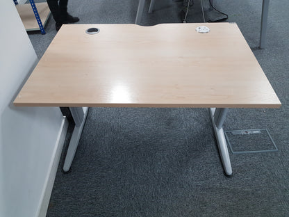 Beige single computer desk 120cm Wx 80cm D x 73cm H